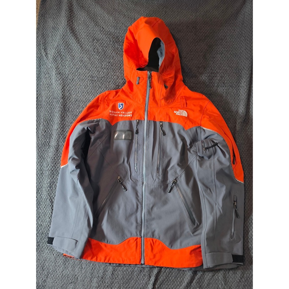The North Face Squaw Valley Ski Jacket Womens XL Orange Grey RECCO Technical